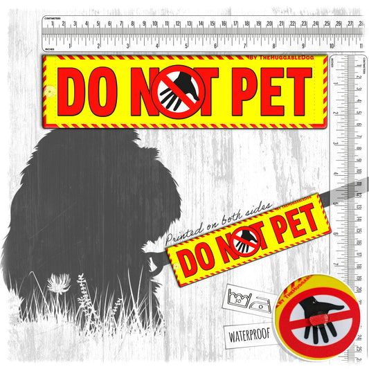 08-"DO NOT PET". Warning leash sleeves for dogs.