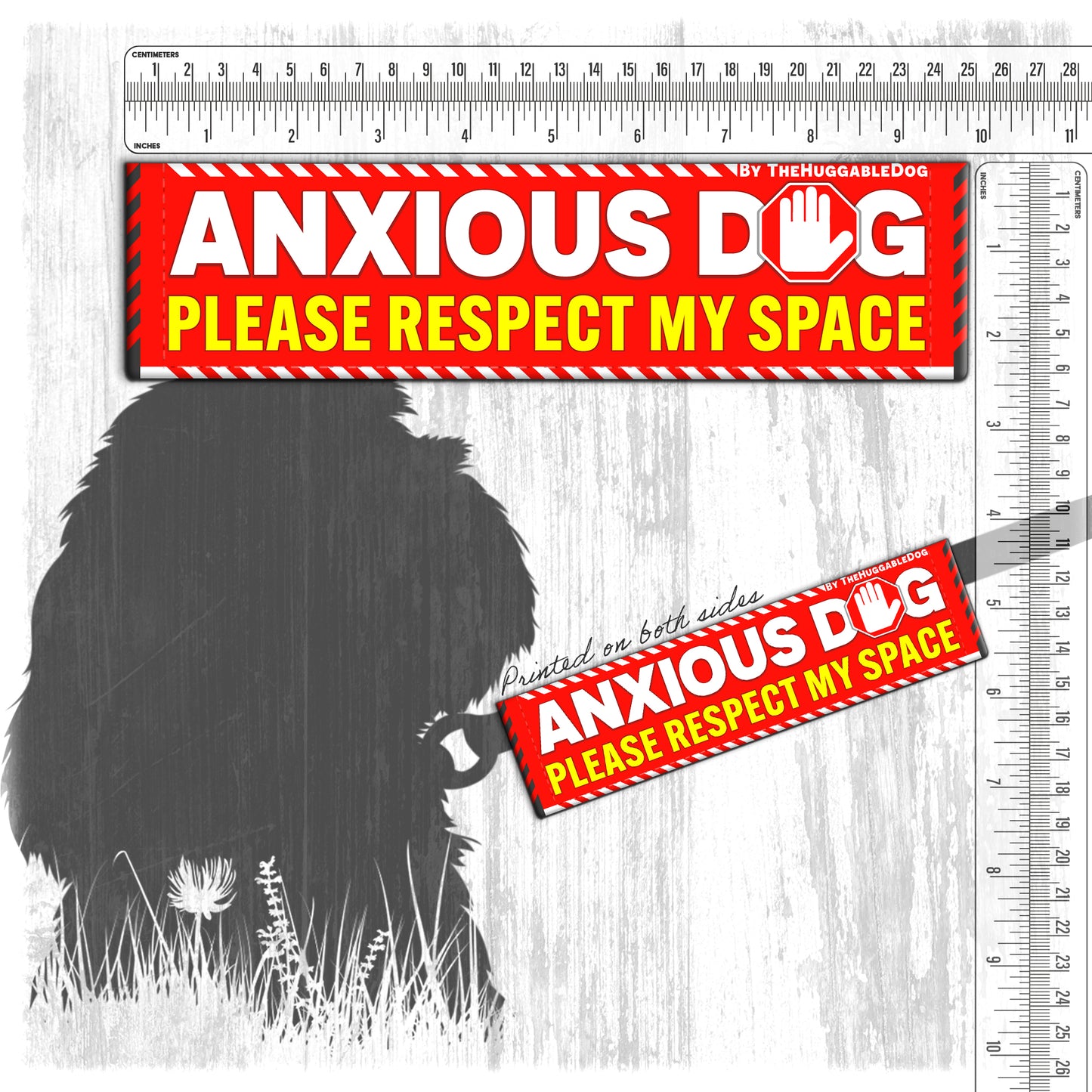 26-"ANXIOUS DOG, please respect my space".