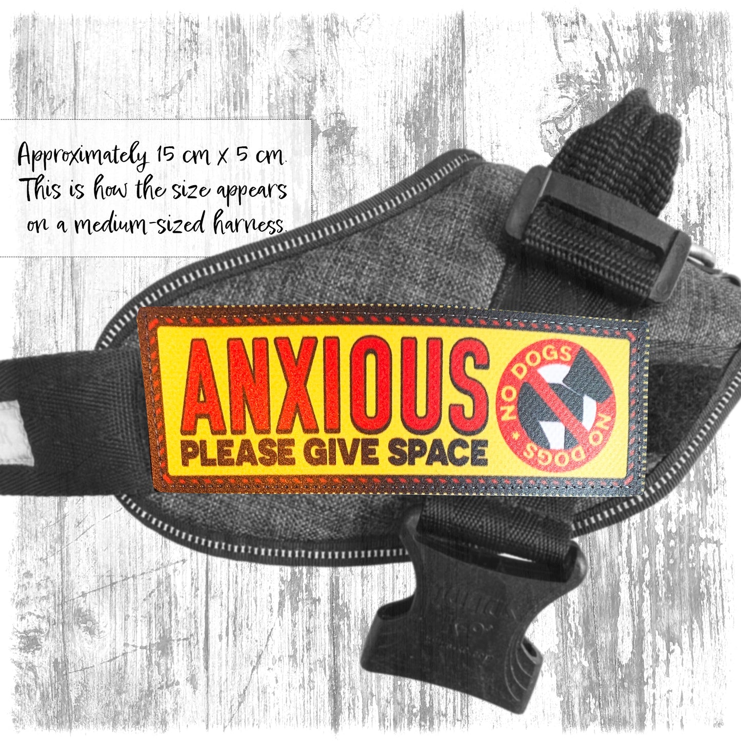 "ANXIOUS, please give space". Supplied as a SINGLE item so you can mix and match.
