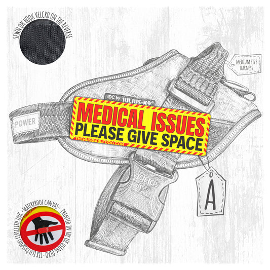 NEW!! Medical Issues. Dog's Harnesses Patch.