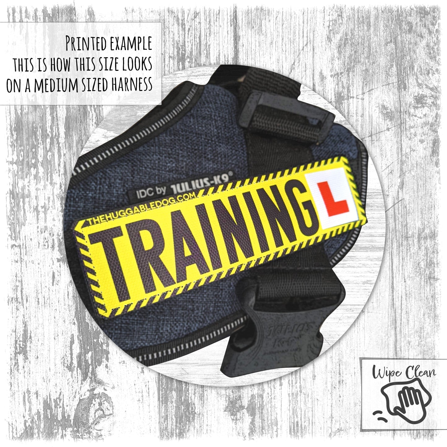 "NERVOUS". Patches for dog harnesses. Supplied as a SINGLE item so you can mix and match.