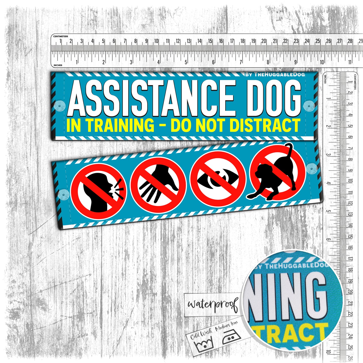 56. "Assistance Dog, IN TRAINING- do not distract". Leash sleeve for dog training.