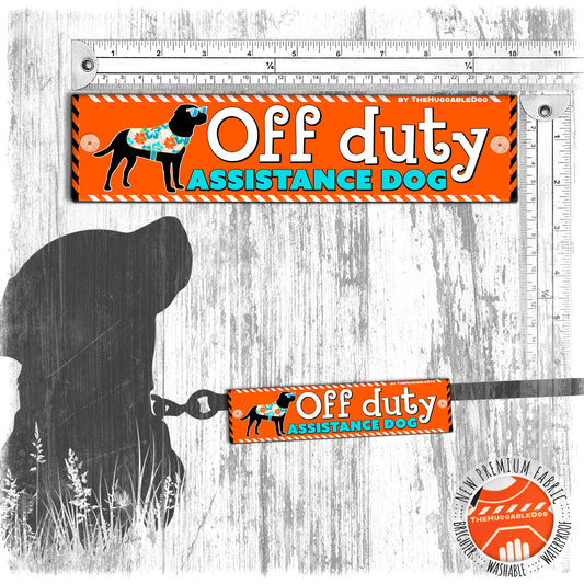 58. "OFF DUTY Assistance dog". Covers for dogs leashes. Leash sleeves.