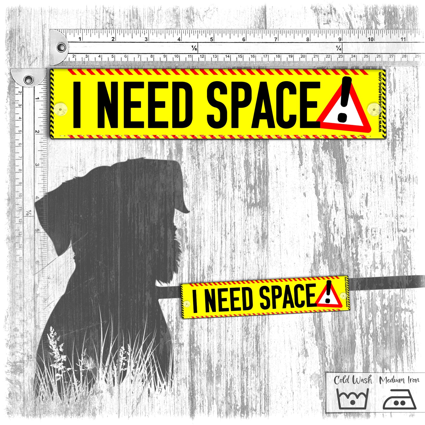 "I need SPACE!". Leash sleeve for dogs.