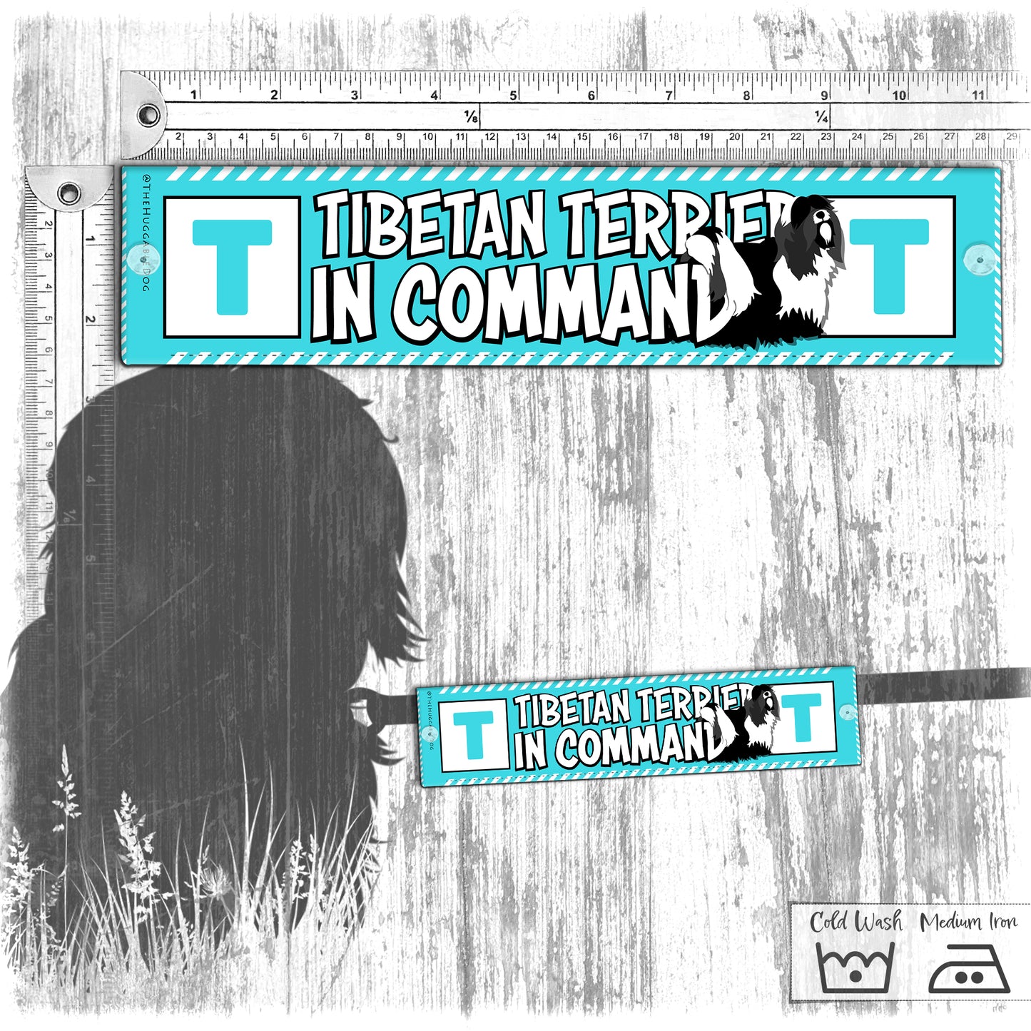 "TIBETAN TERRIER in command". Leash sleeves. TT special.