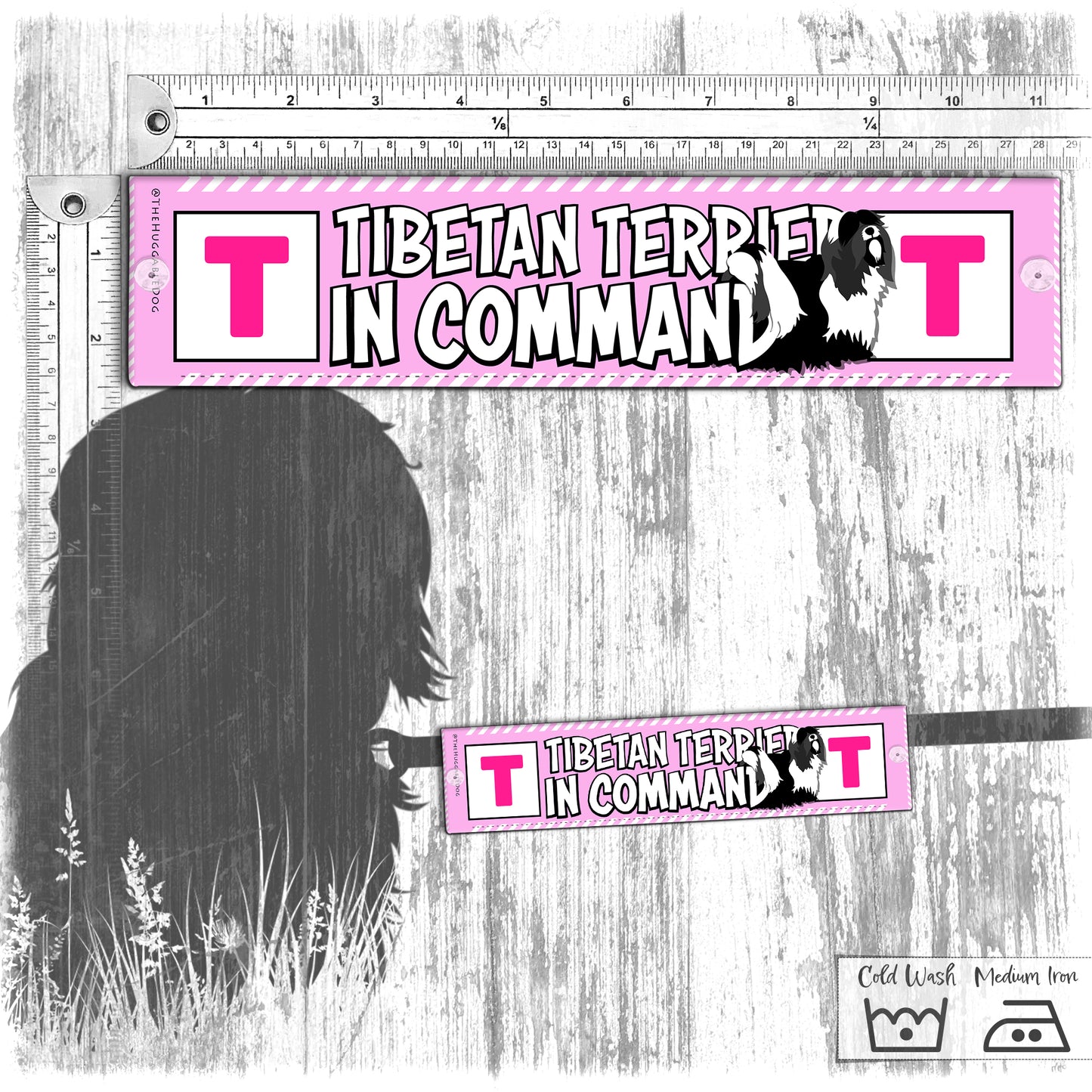"TIBETAN TERRIER in command". Leash sleeves. TT special.