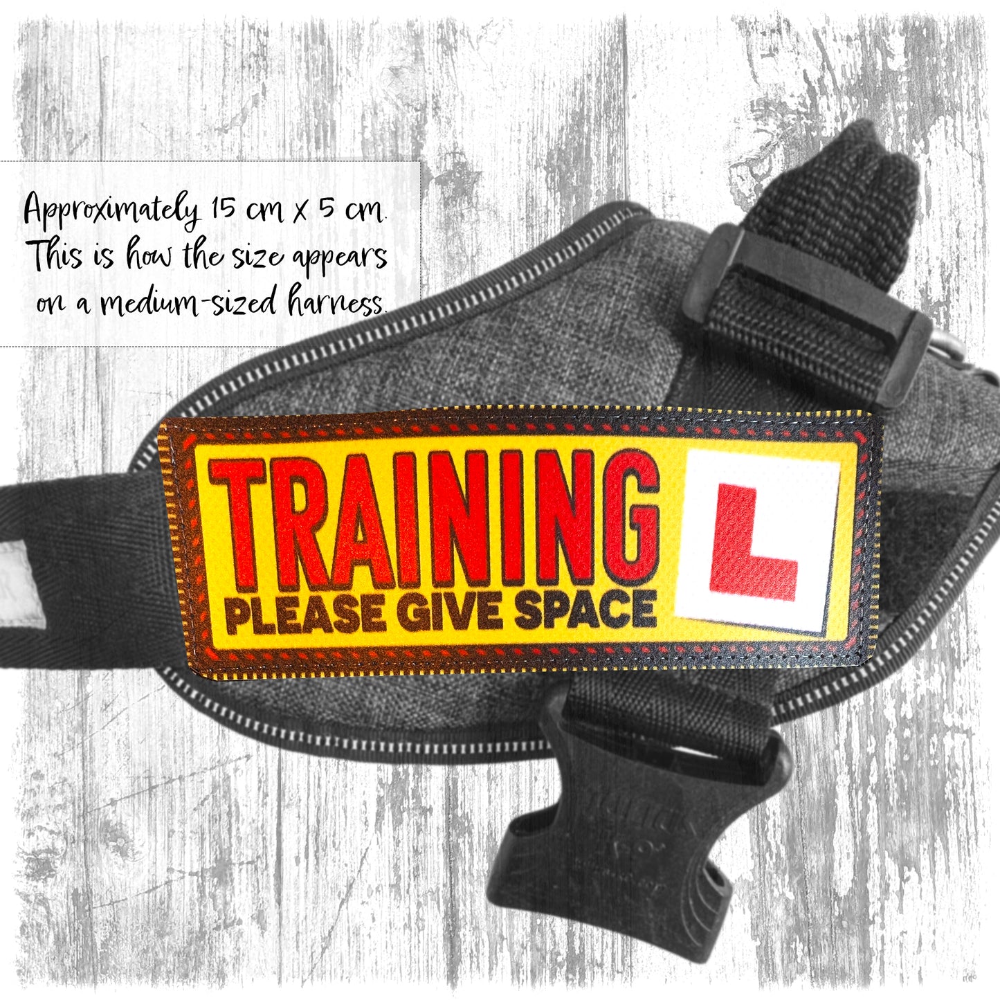 "TRAINING, please give space". Supplied as a SINGLE item so you can mix and match.