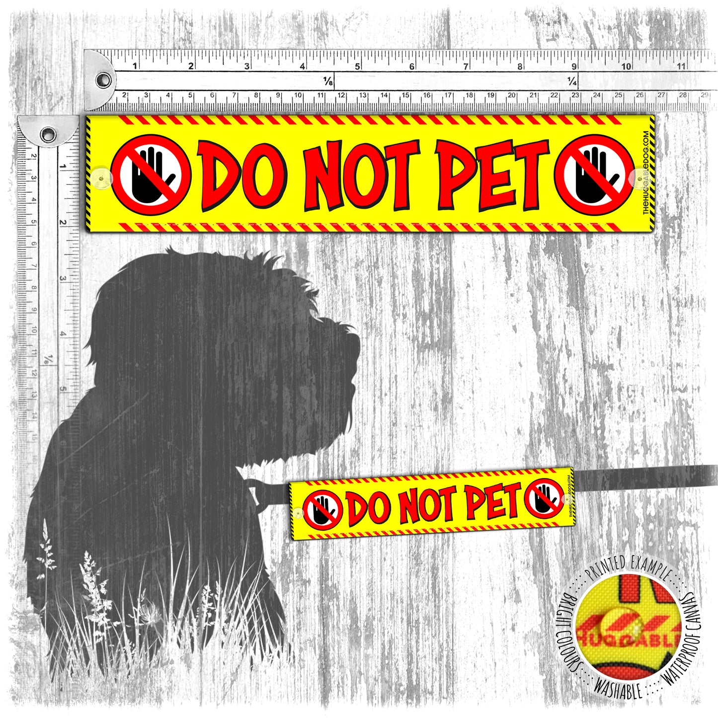 "DO NOT PET". Leash sleeve for dogs.