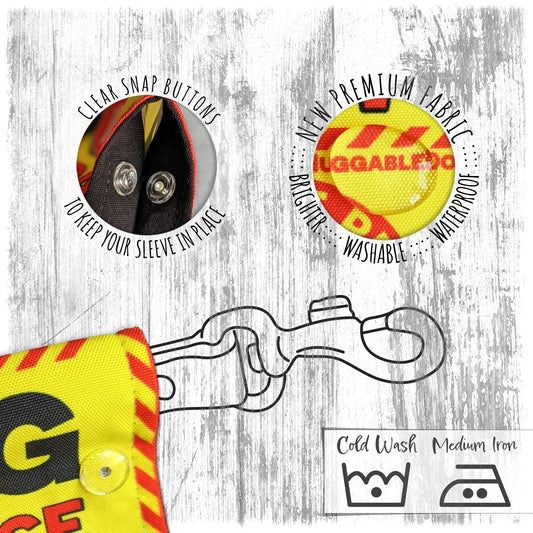 "Anxious dog, please give us space". Leash sleeve for dogs.