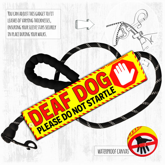 "DEAF DOG, please do not startle"
