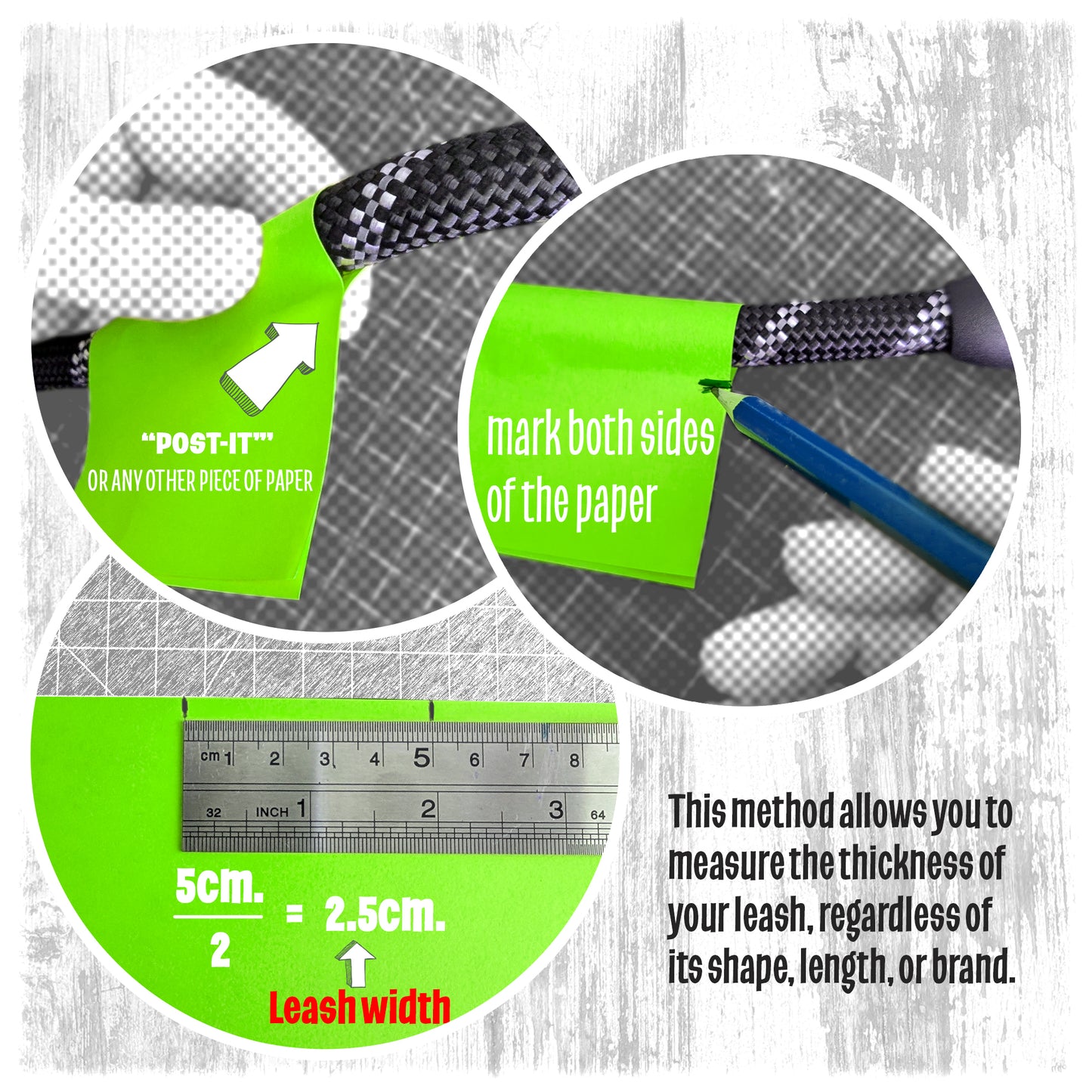 "BLIND DOG, please do not startle". Warning leash sleeves for dog training.