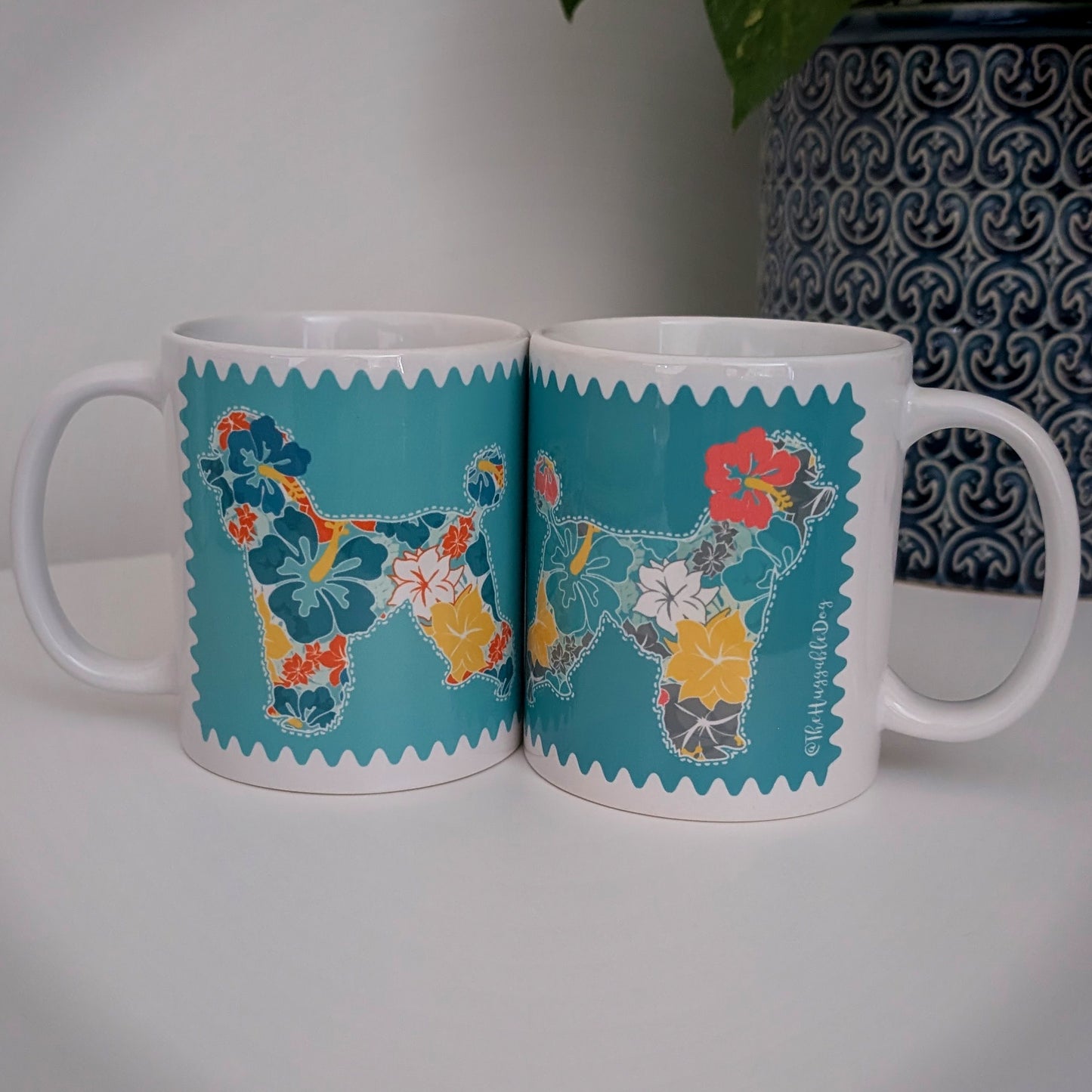 MUGS Poodle Collection, SET of TWO Coffee, Tea Mugs.