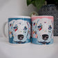 SET of TWO Coffee, Tea MUGS. Dalmatians.