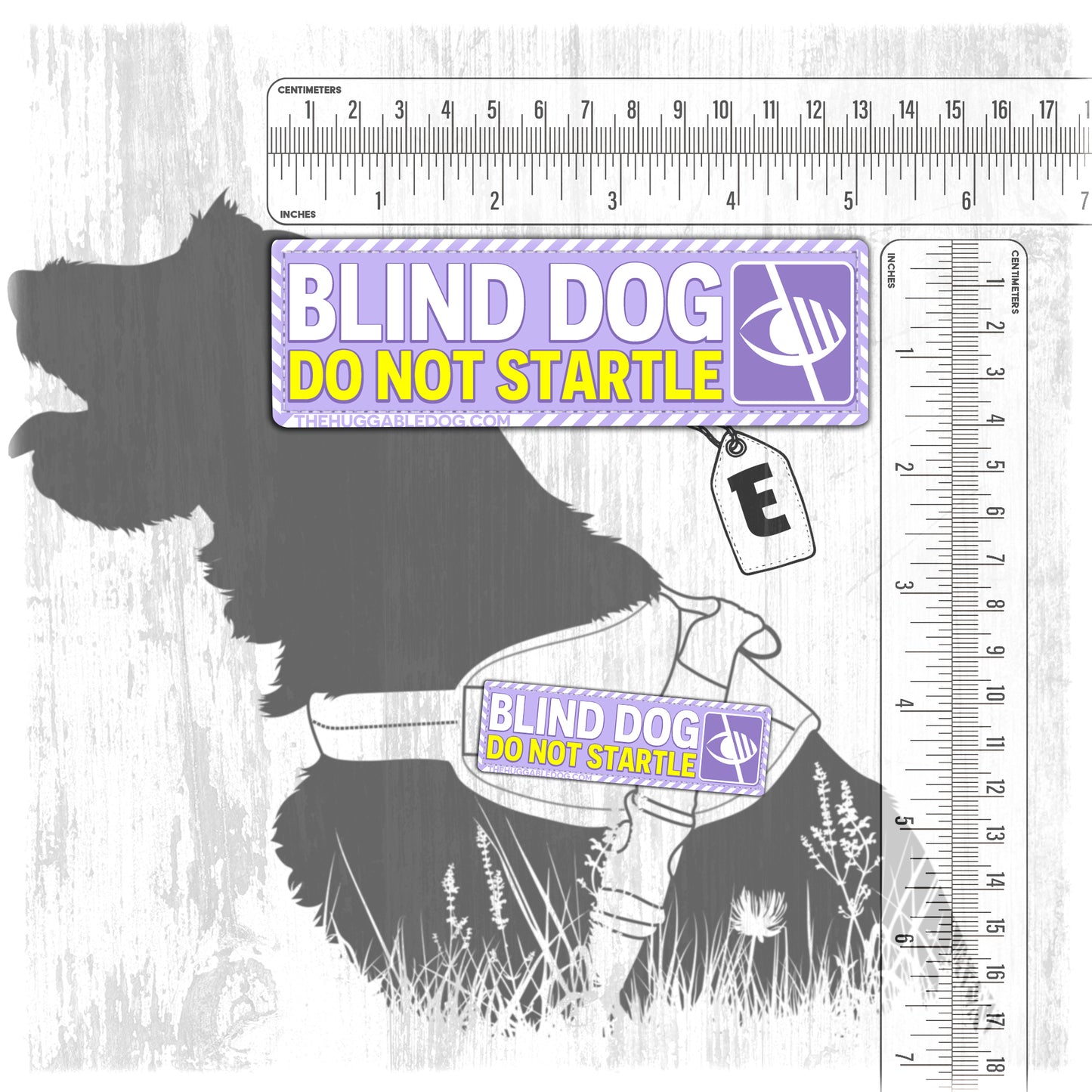 "BLIND Dog". Dog's Harnesses Patch. Size M to L.