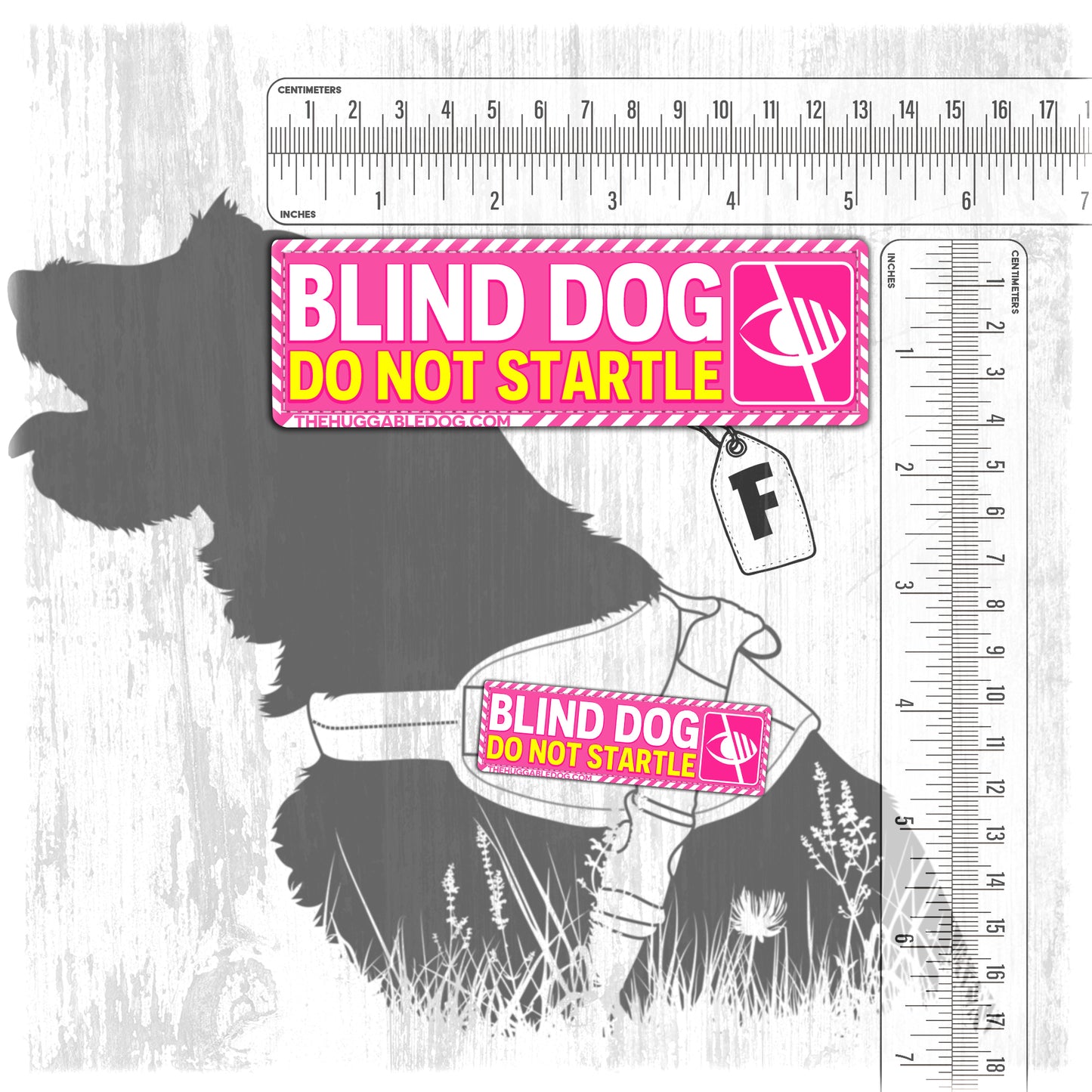 "BLIND Dog". Dog's Harnesses Patch. Size M to L.