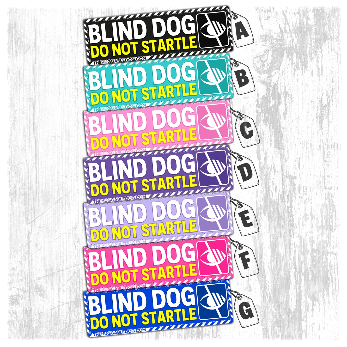 "BLIND Dog". Dog's Harnesses Patch. Size M to L.