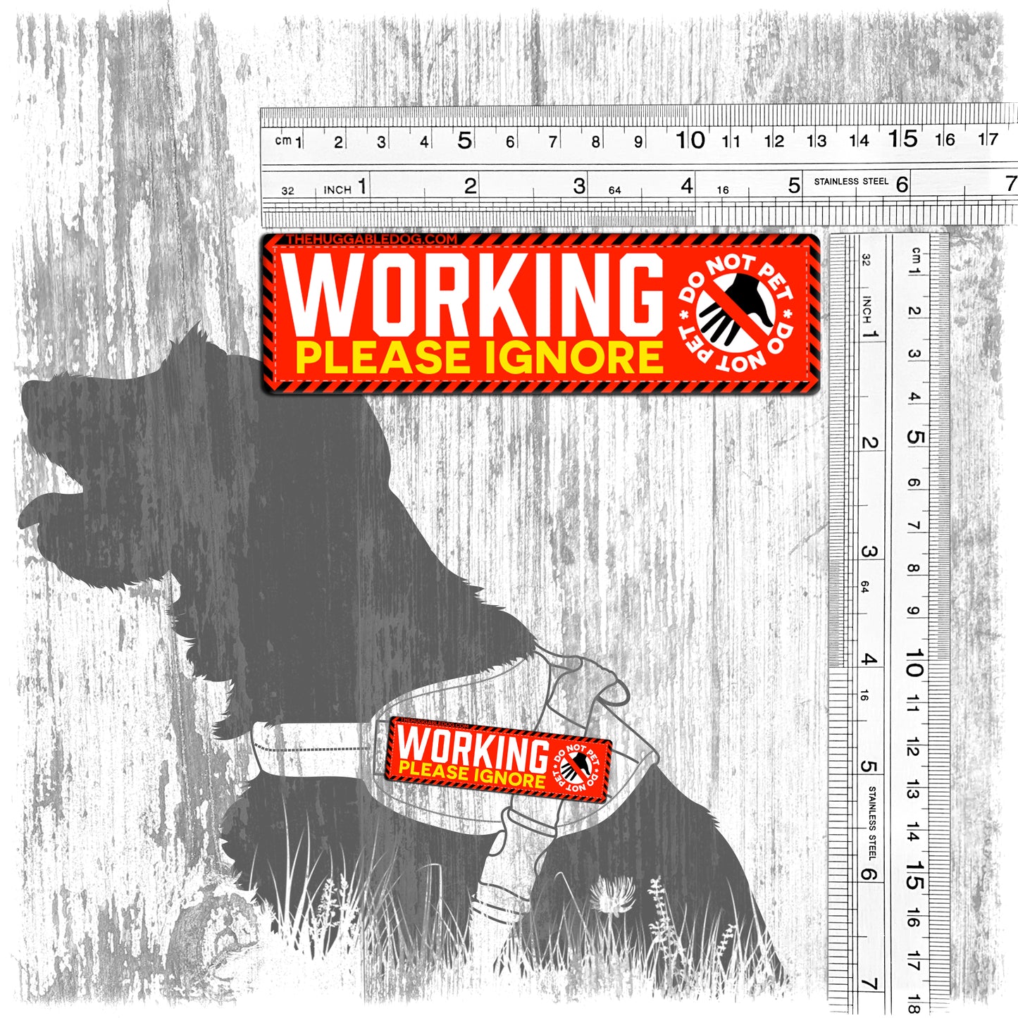 "WORKING, please ignore" Do not Pet. Patches for dog harnesses. Supplied as a SINGLE item so you can mix and match.