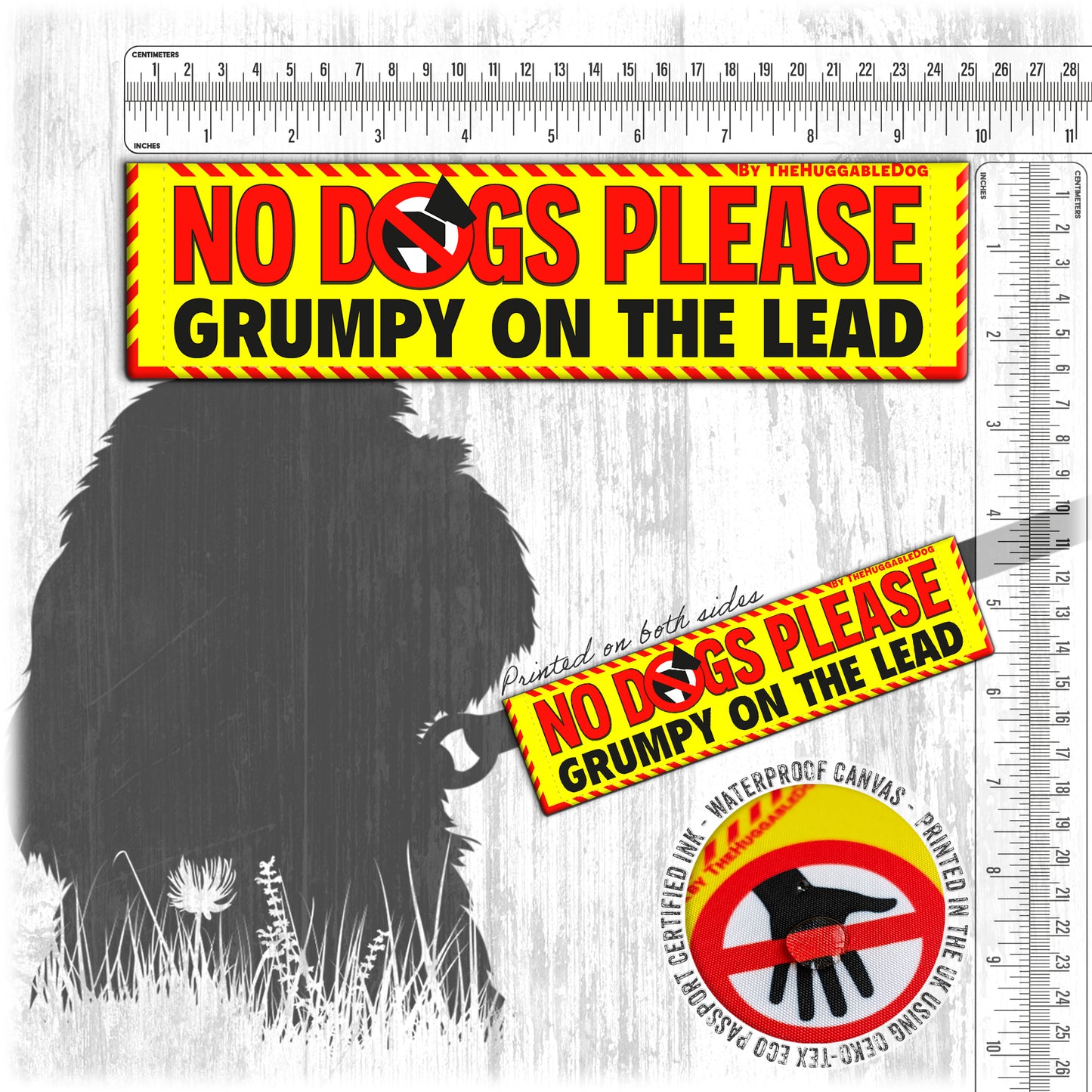 24-"NO DOGS please, grumpy on the lead".