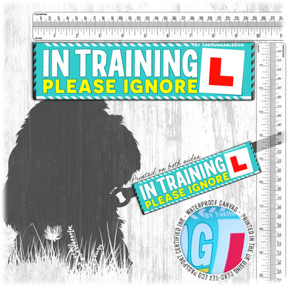 73. "In Training, please ignore". Leash sleeves.