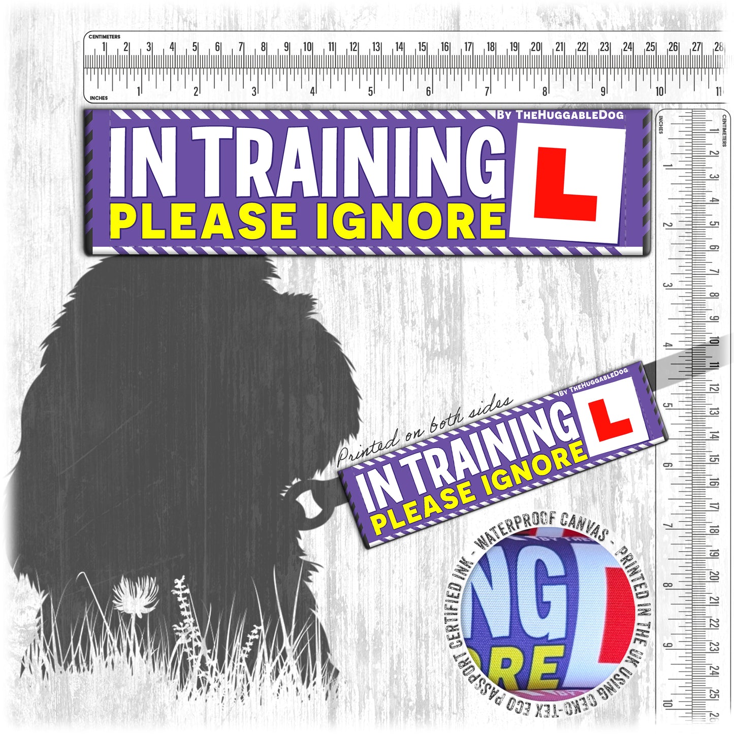 73. "In Training, please ignore". Leash sleeves.