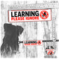 "LEARNING, please IGNORE", do not pet. Dog training Leash sleeves.