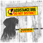 "Assistance Dog, do not distract". Leash sleeve for assistance dogs.