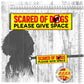 "SCARED OF DOGS, please give space". Leash sleeve for dogs.