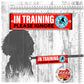 "IN TRAINING, please ignore", do not pet. Leash sleeve for dog TRAINING.