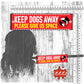 "Keep Dogs AWAY, please give us space". Leash sleeve for dogs.