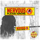 "Nervous, please IGNORE", Do Not Pet. Leash sleeve for dogs.