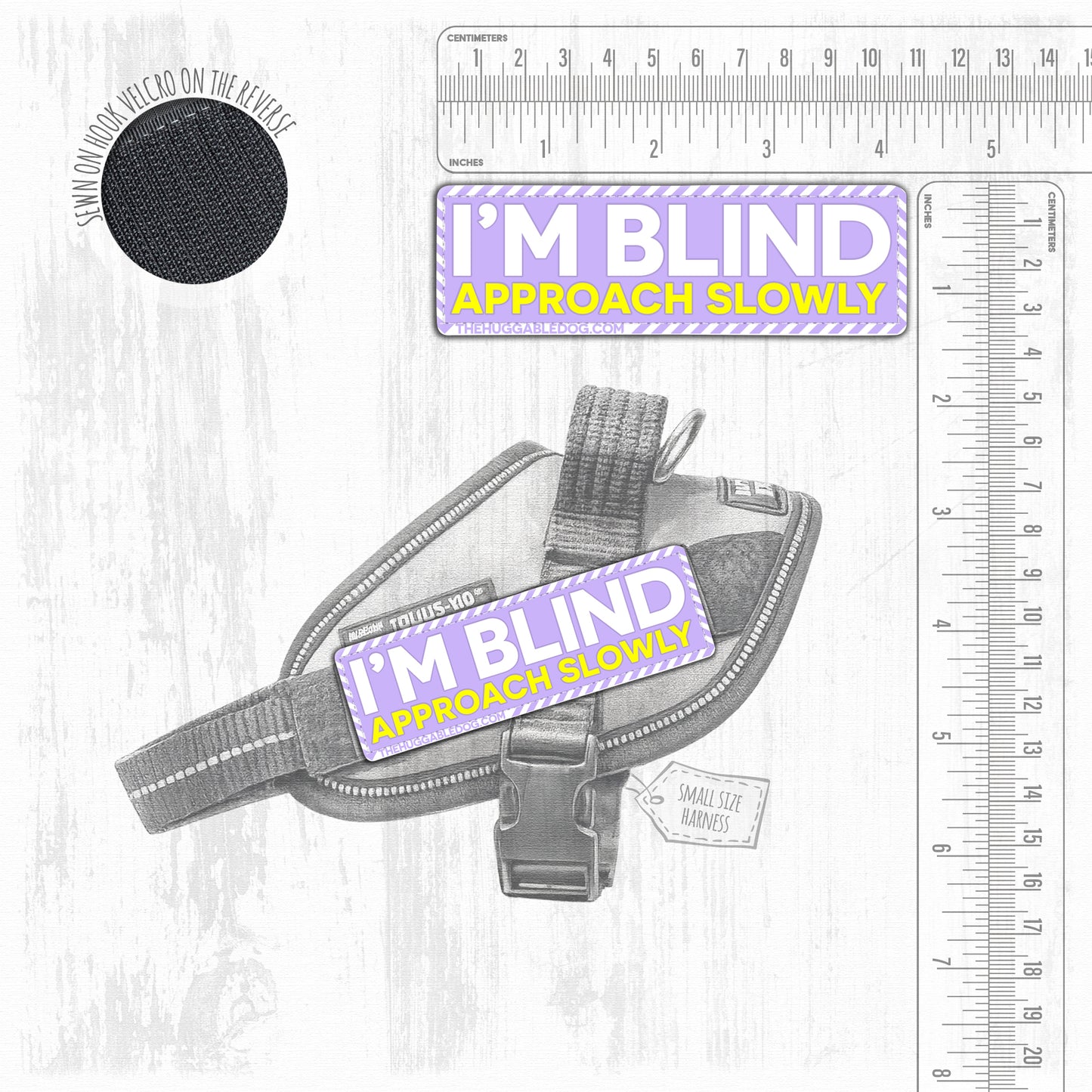 I'M BLIND, approach slowly. SMALL Size.