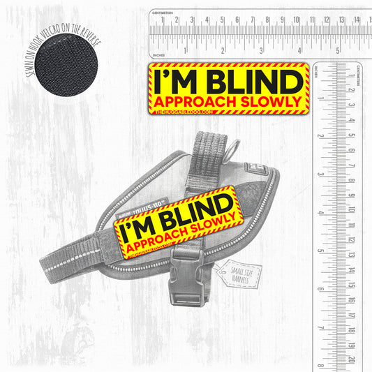 I'M BLIND, approach slowly. SMALL Size.