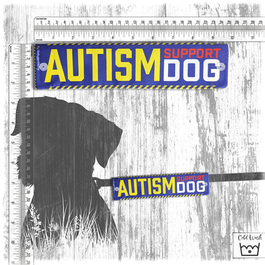 "AUTISM, support dog". Leash sleeve for dogs.