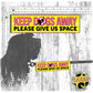 "Keep DOGS away, please give us SPACE". Leash sleeve for dog training.