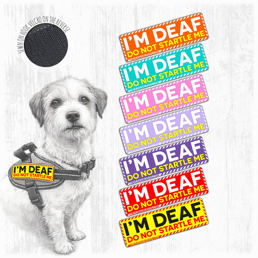 I'M DEAF, do not startle me. SMALL Size.