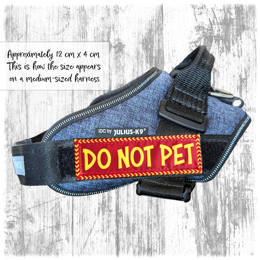 "Do not pet". Supplied as a SINGLE item so you can mix and match.