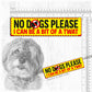 "NO DOGS please, I can be a bit of a twat".