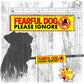 "FEARFUL dog, please ignore", do not pet. Warning leash sleeves for anxious, shy or nervous dogs.