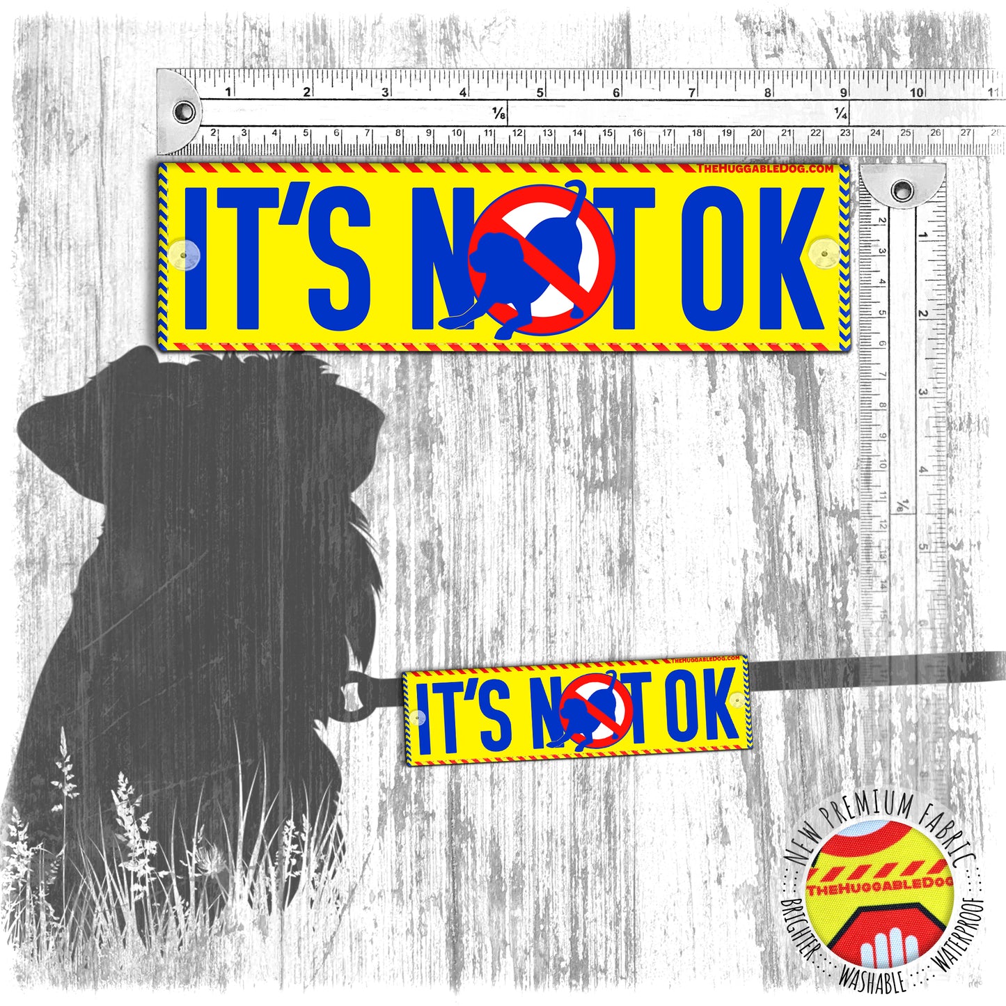 "IT'S NOT OK". Leash sleeve for dog training.