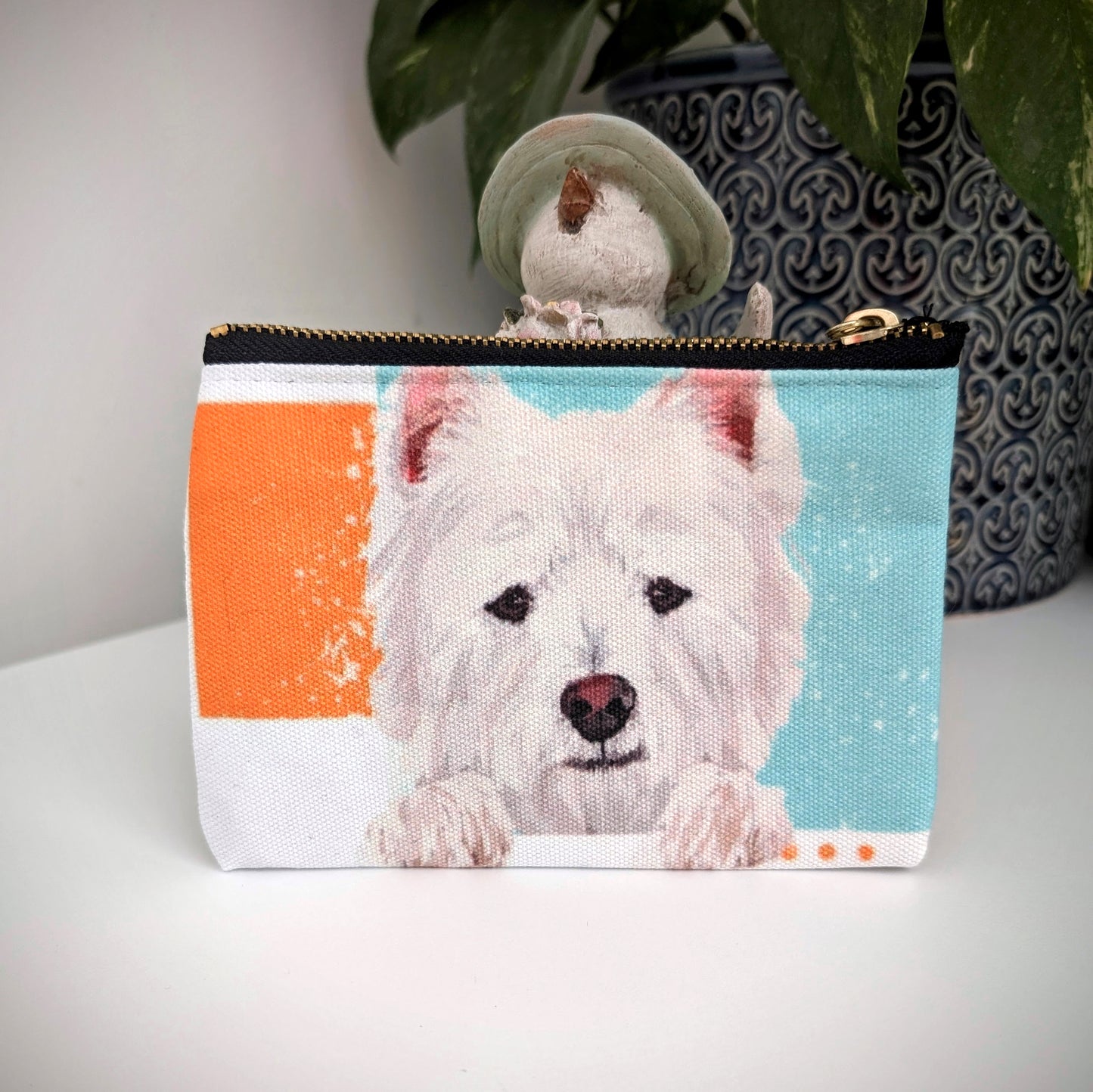 Westie Zipper Pouch (15X10cm.)