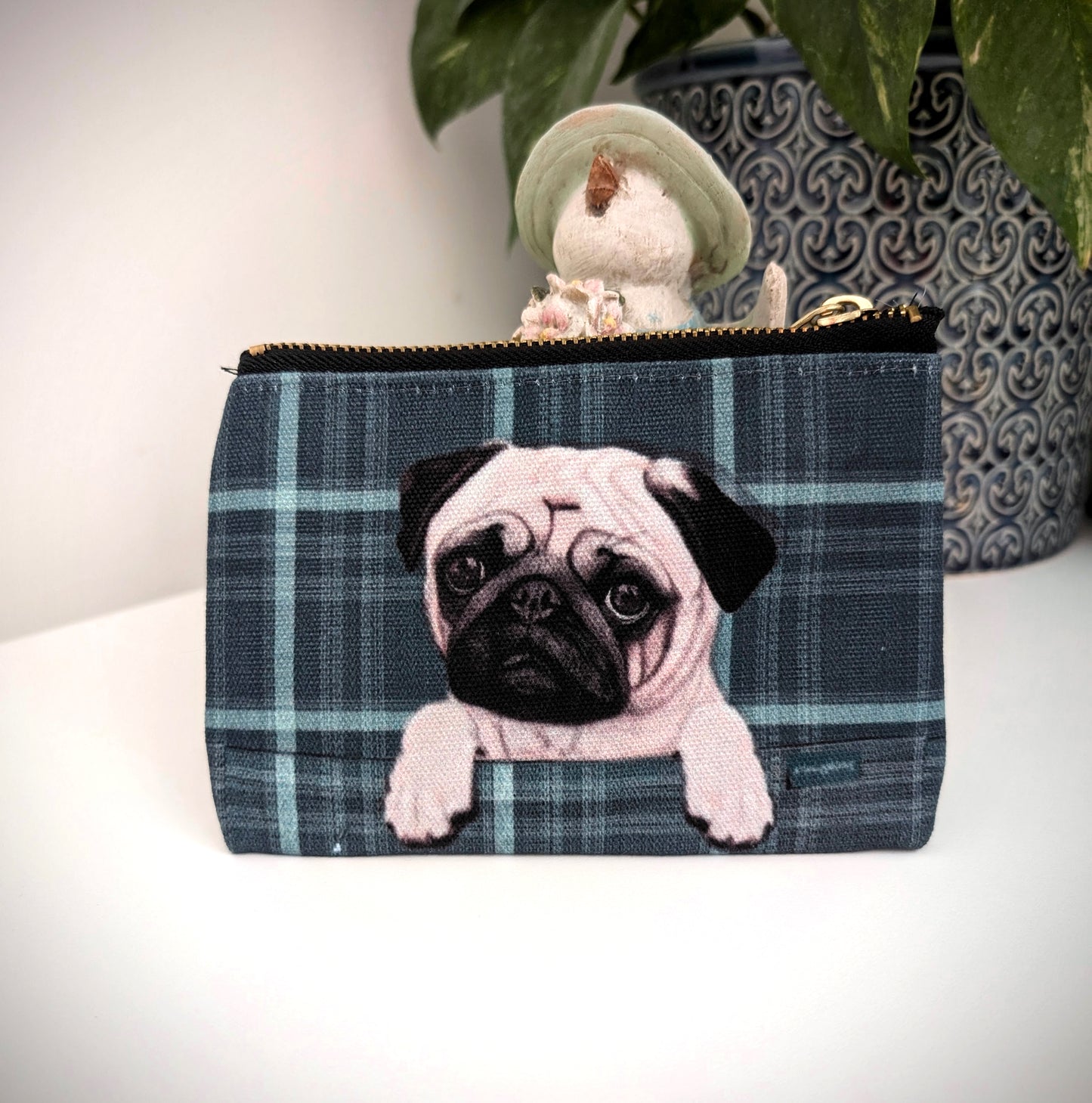 Pug Zipper Pouch (15X10cm.)