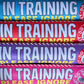 "IN TRAINING, please IGNORE", do not pet. Warning covers for dogs leashes.