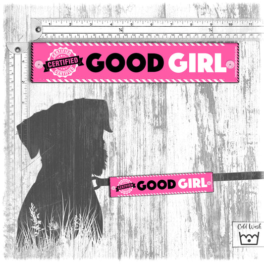 "GOOD GIRL". Leash sleeve for dogs.