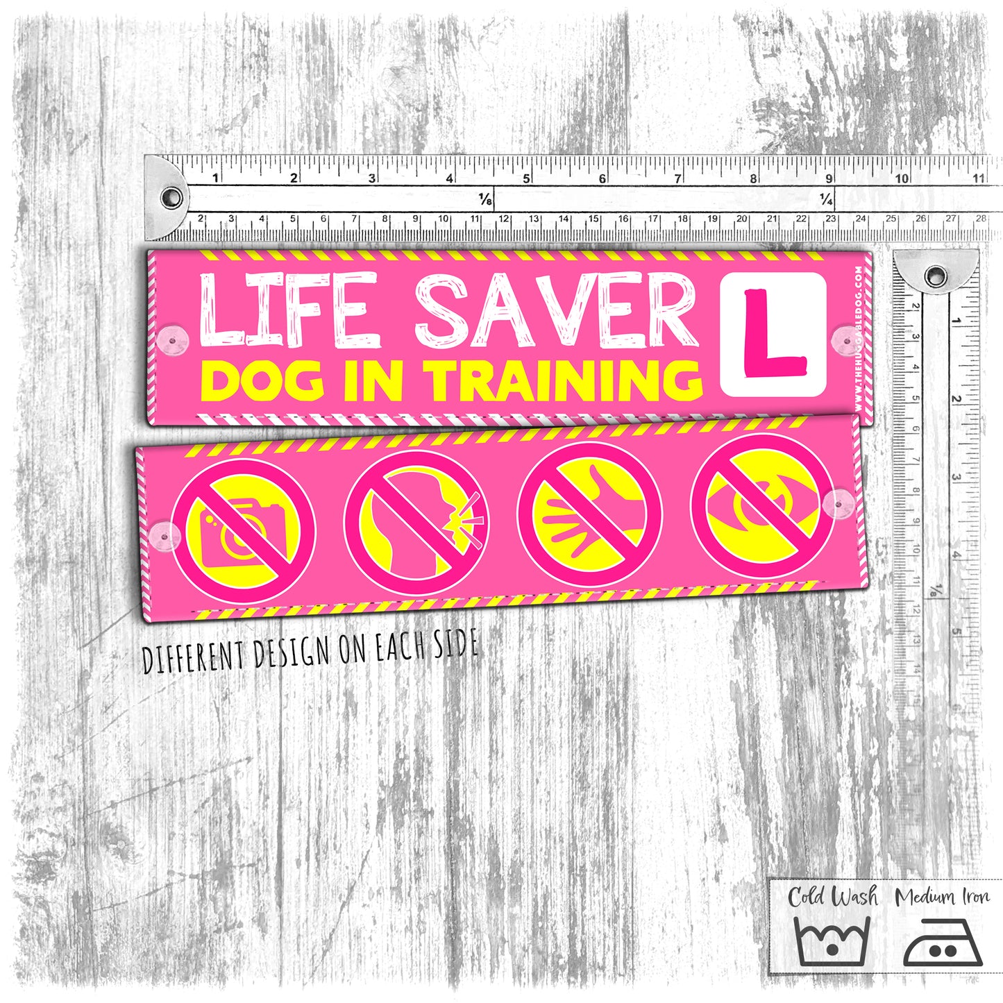 "Life SAVER, Dog in training". Leash sleeve for assistance dogs.