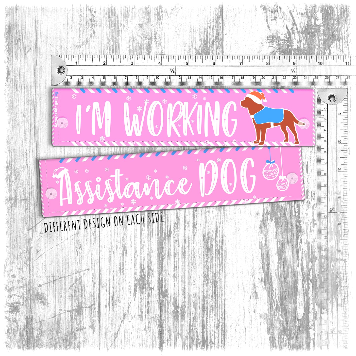 "Assistance Dog, I'm working". Leash sleeve for working dogs. Xmas special.