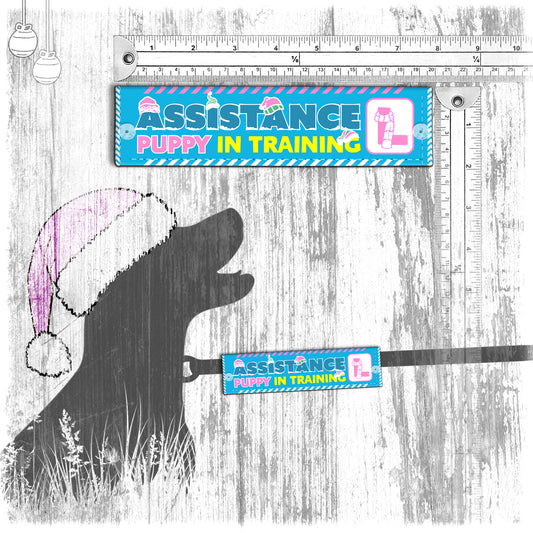 "Assistance PUPPY in training". Leash sleeve for Puppies. Xmas special.