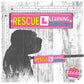 "Rescue LEARNING how to dog". Leash sleeve for dogs.