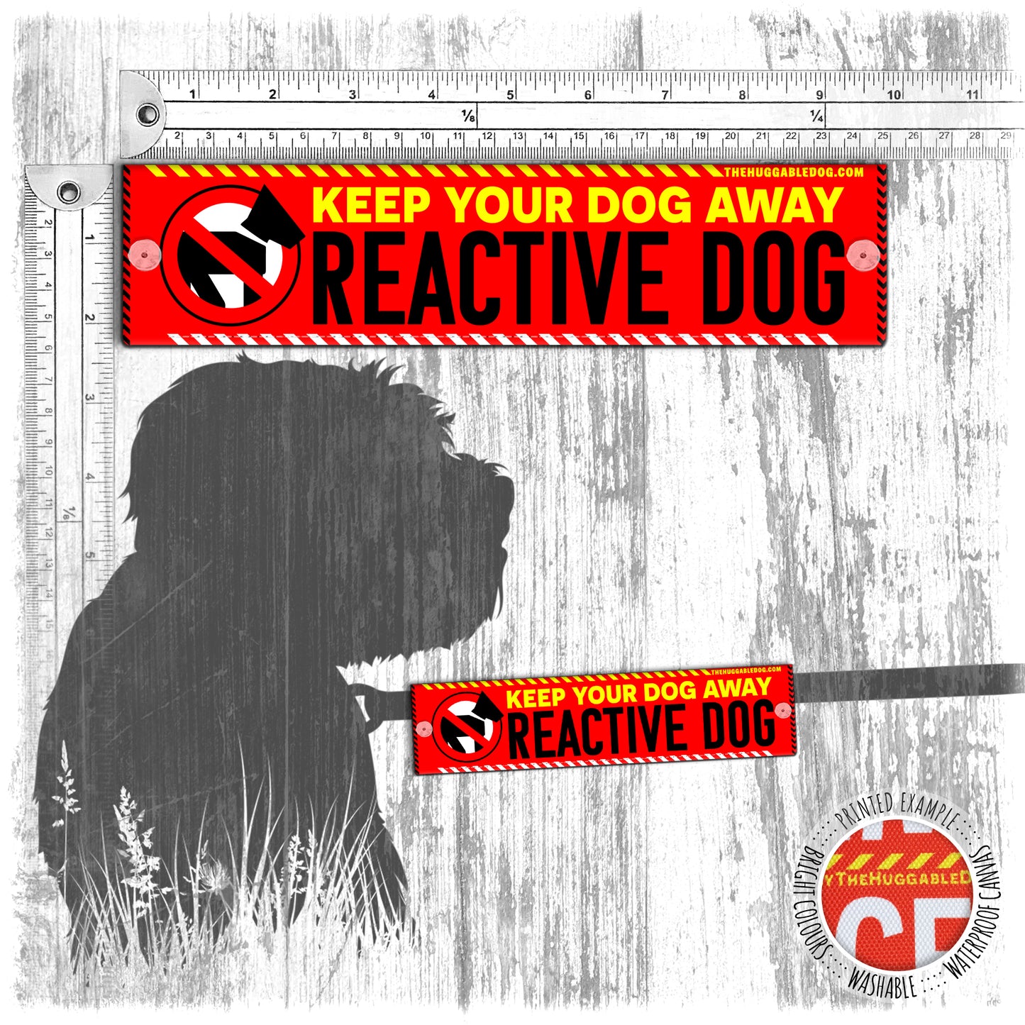 "Keep your DOG AWAY, REACTIVE dog". Leash sleeve for dogs.