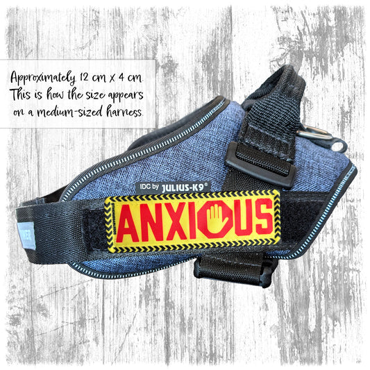 "ANXIOUS". Supplied as a SINGLE item so you can mix and match.