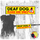 "DEAF DOG, please give space". Warning covers for dogs leashes. Yellow leash sleeves.